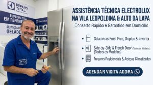 Assistência Técnica de Geladeira Electrolux na Vila Leopoldina e Alto da Lapa: Conserto em Domicílio leopoldina